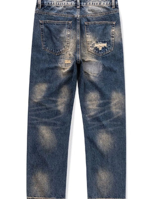 Men's Distressed Wash jeans